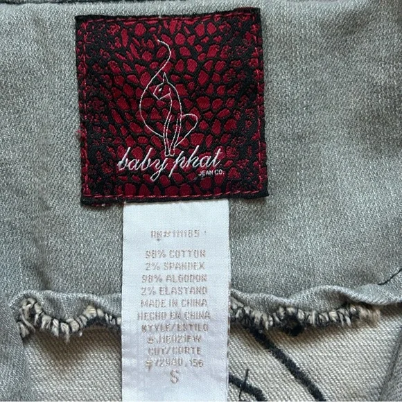 Baby Phat Grey Short denim vest - Picture 9 of 13